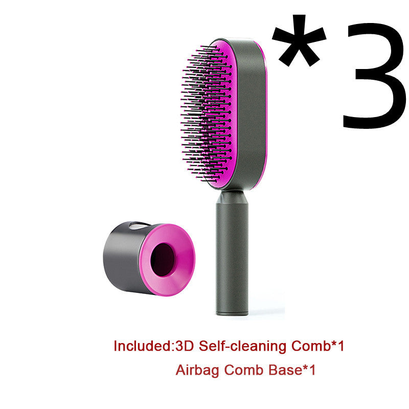 Self Cleaning and Massage Scalp Anti-Static Hairbrush - Expert Solutions