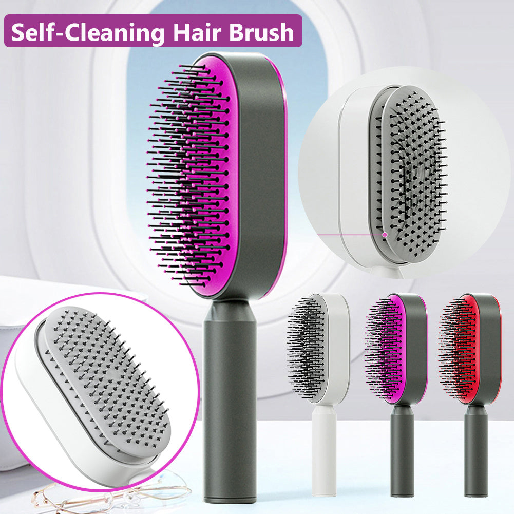 Self Cleaning and Massage Scalp Anti-Static Hairbrush - Expert Solutions